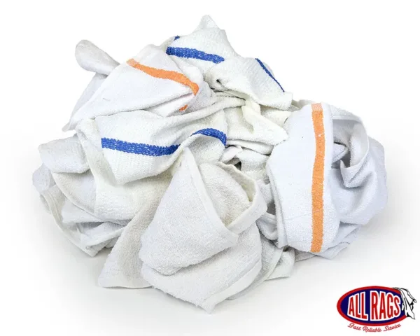 New White Bar Towels - 25 LB