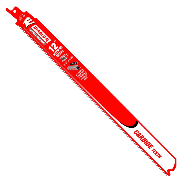 12″ Steel Demon Thick Metal Carbide Reciprocating Blades [ 8 TPI ]