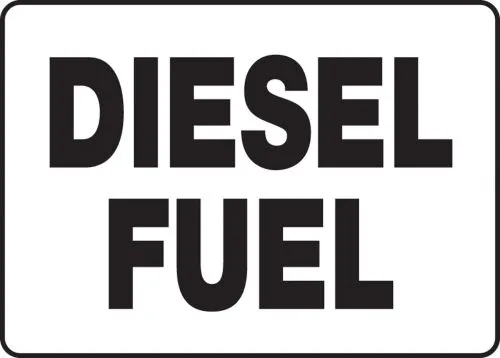 Diesel Fuel - Safety Sign