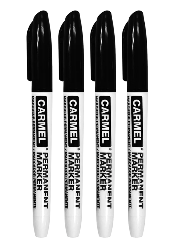 Permanent Marker - Fine Tip - Black - 12 per box