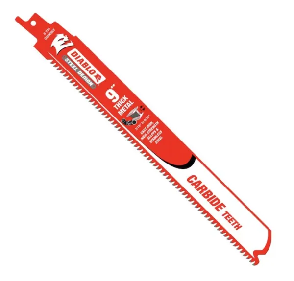 9" Steel Demon Thick Metal Carbide Recip Blades [ 8 TPI ]