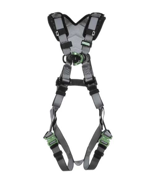 MSA V-Fit Harness with Back/Chest D-Rings and Quick-Connect Leg Straps