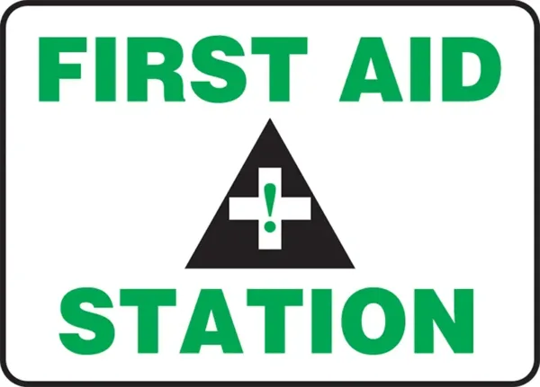 First Aid Station - Safety Sign