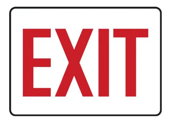 Exit - Safety Sign