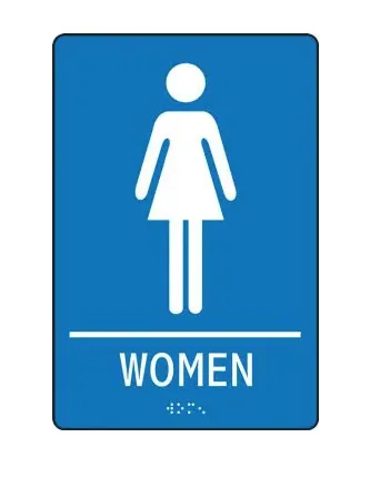 Women's Restroom (WOMEN) - ADA Braille Tactile Sign