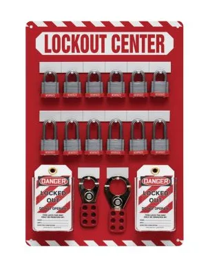 Lockout Center - Aluminum Hanger Board: 12-Padlock Board