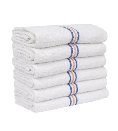 New White Terry Cloth Bar Mop Towels - 25 lb