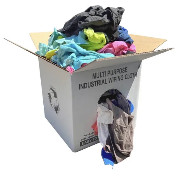 Reclaimed Color T-Shirt Wiper Rags (25 pounds)
