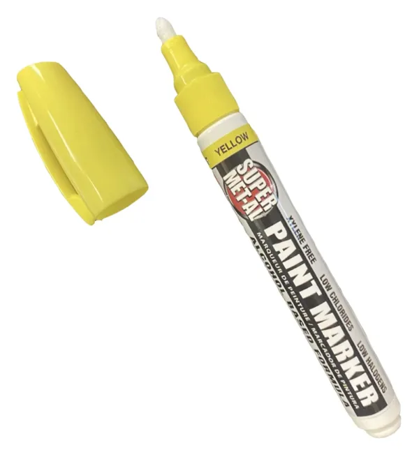 Super Met-Al Markers - YELLOW - Medium Fiber Tip (12 per box)