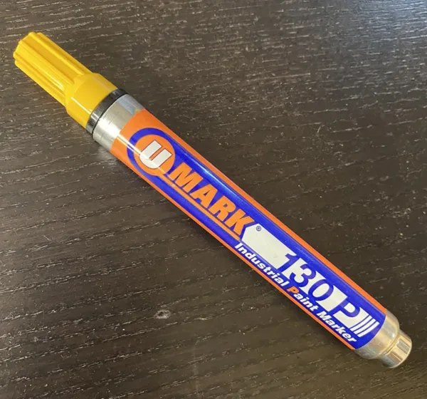 130P Industrial Paint Marker - Yellow - (Box of 12)