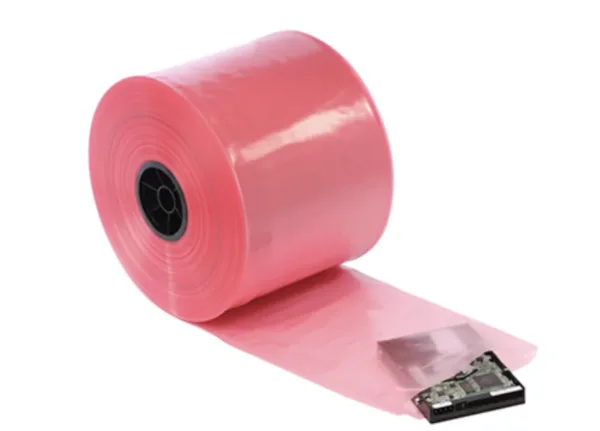 12" 4mil, Tubing Antistatic Pink 750' Roll