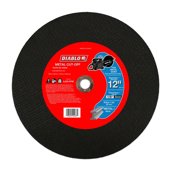 14″ Diablo, Metal High Speed Cut Off Disc - [25.5mm, 1" arbor]
