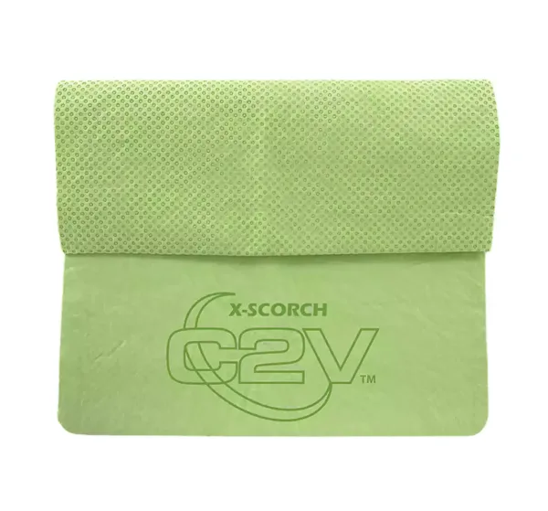 X-SCORCH, Lime Green Cooling Towel, 33.5" x 13"