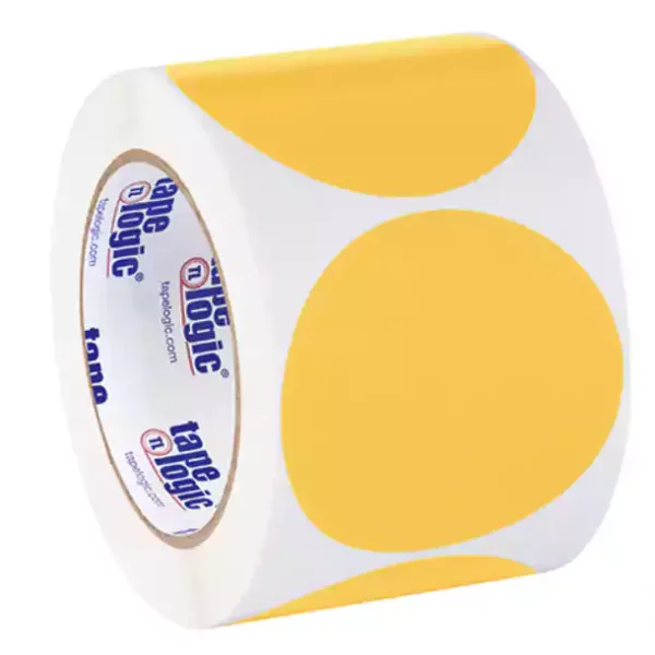 3" Fluorescent Orange Inventory Circle Labels (500-pack)