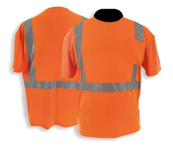 X-CRASH, Hi-Viz Orange, Type R, Class 2, Birdseye Mesh, Short Sleeve T-Shirt