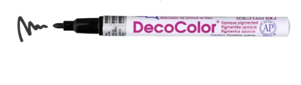 DecoColor - BLACK - Industrial Paint Marker Broad Tip - Box of 12