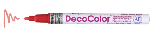 DecoColor - RED - Industrial Paint Marker Broad Tip - Box of 12