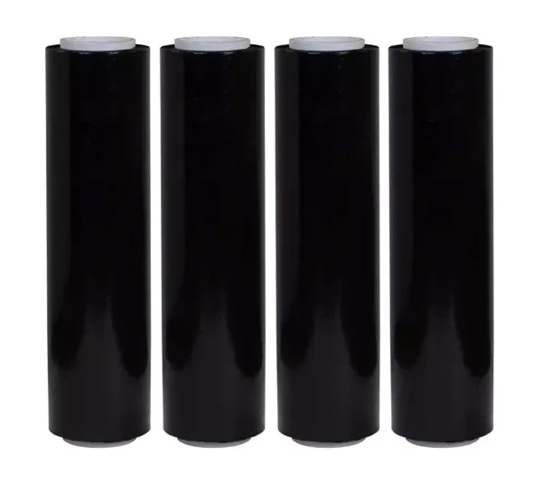 18" BLACK Stretch Wrap – 80 Gauge - 1,500 feet
