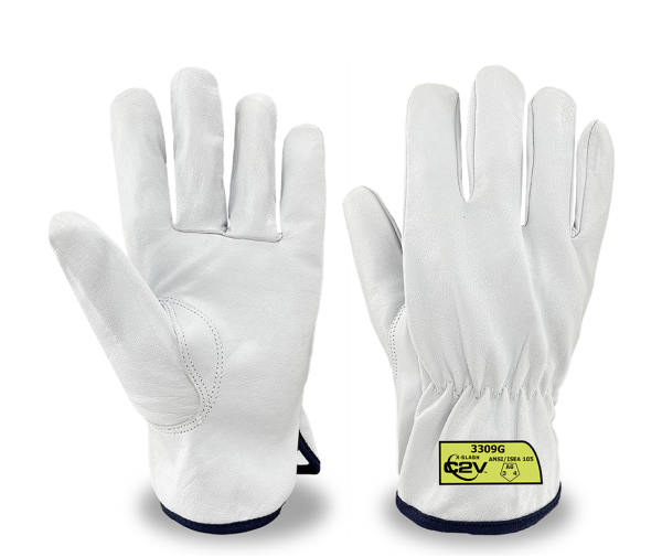 X-SLASH Goatskin Work Gloves, Para-Aramid Liner, Cut Level A6